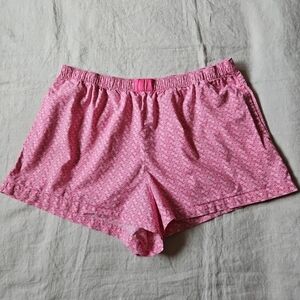 Victoria's Secret Pink White Shells Print Sleep Lounge Shorts With Pockets Large